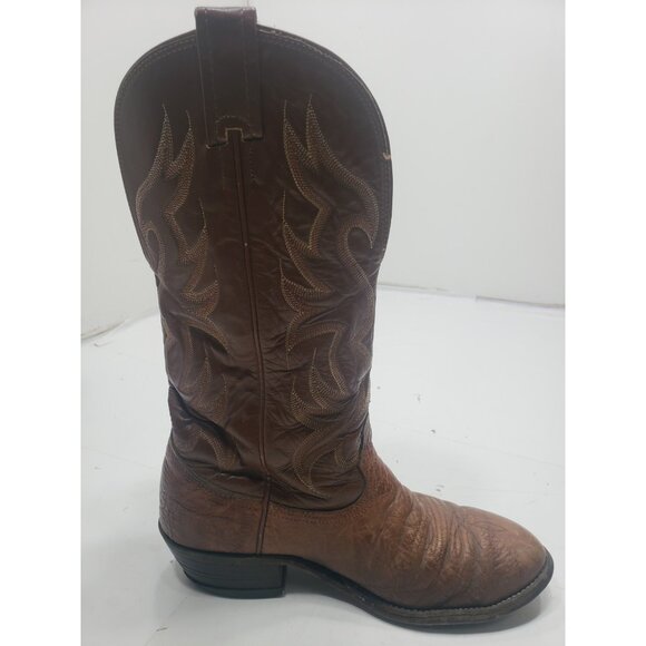 Nocona 6525 Vintage Bullhide Leather Embroidered Accents Cowboy Boots Size 8EE main image 14